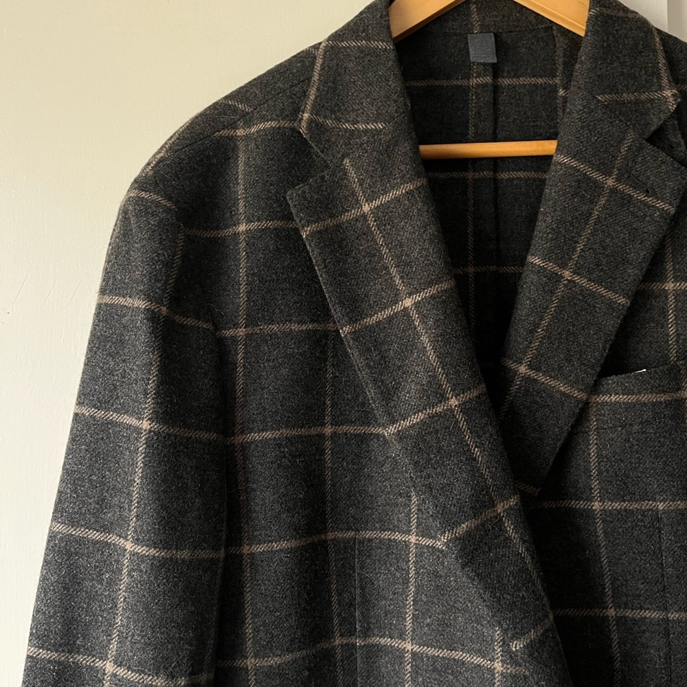 Daniel Cremieux Dark Gray Checkered Waist Coat